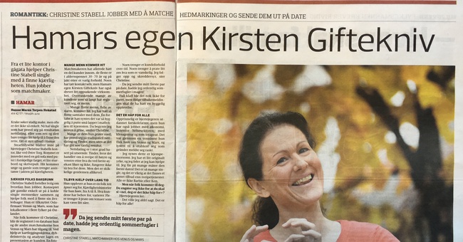 Møt Christine, vår matchmaker i Hamar