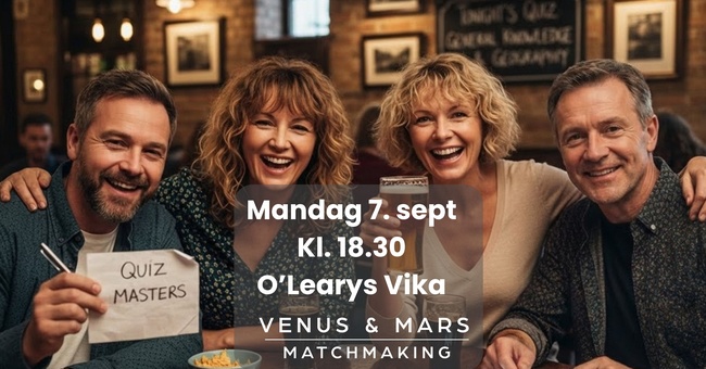 Sosial Quiz for single, 35-75 år (gratis)