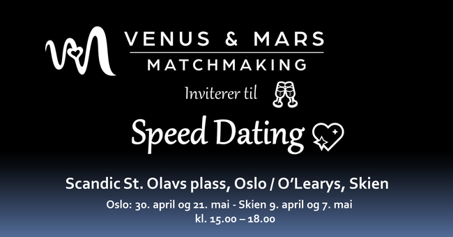 Speed 💖 Dating i Oslo, april og mai