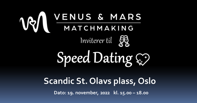 Speed 💖 Dating i Oslo, 19 november 2022