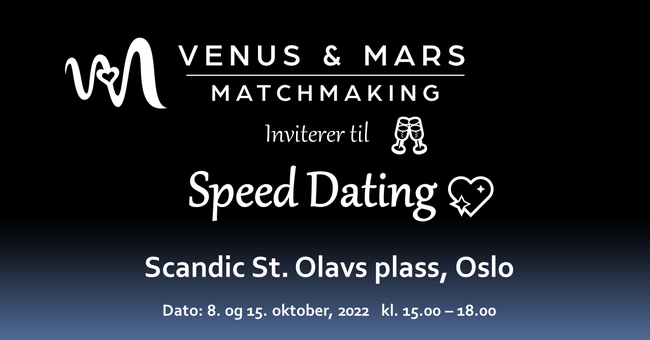 Speed 💖 Dating i Oslo, oktober 2022